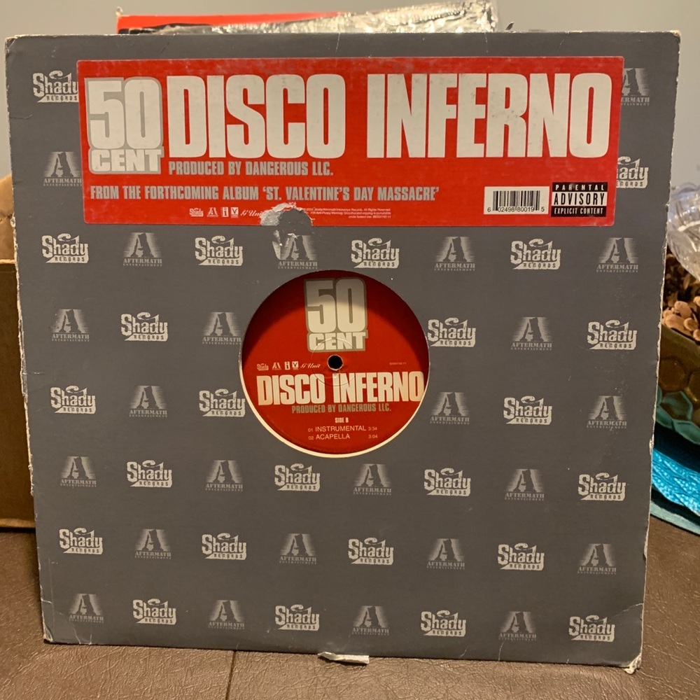 50 Cent - Disco Inferno vinyl single.